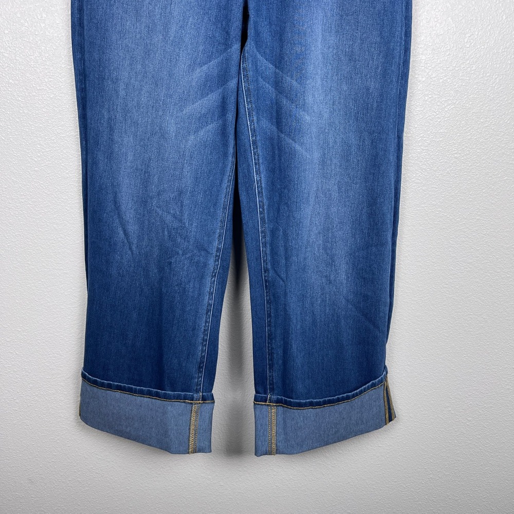 Halara Women's Flex High Waisted Rolled Hem Wide Leg Jeans Sz M - Picture 3 of 6